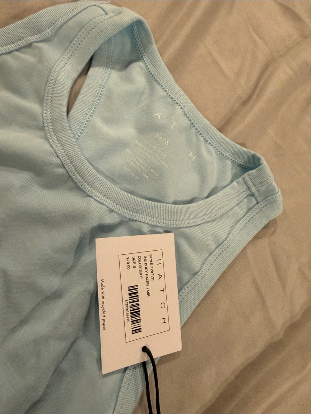 Hatch Light Blue Ribbed Tank Top - Picture 2 of 3